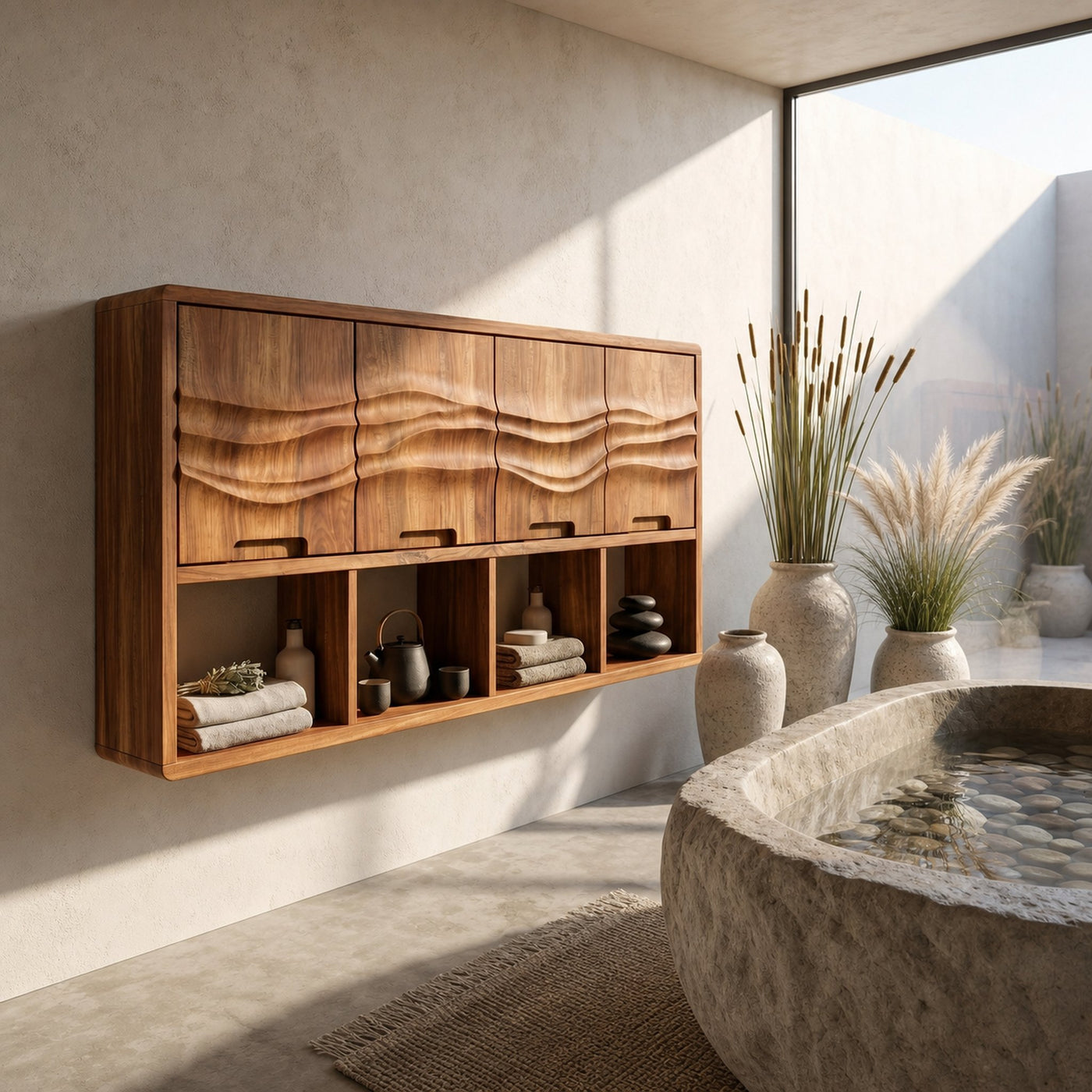 Modern Sculptural Bathroom Cabinet Master Bathroom - product view 6