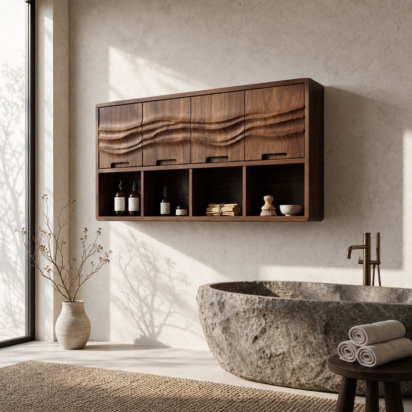 Modern Sculptural Bathroom Cabinet Master Bathroom - product view 7