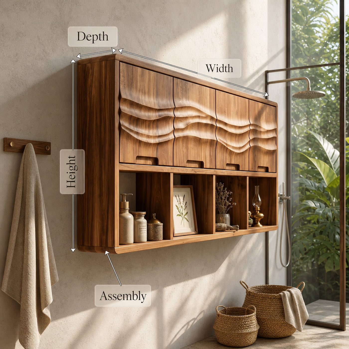 Modern Sculptural Bathroom Cabinet Master Bathroom - product view 8