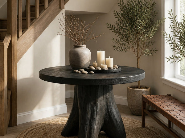 Modern Sculptural Foyer Table For Entryway Or Living Room