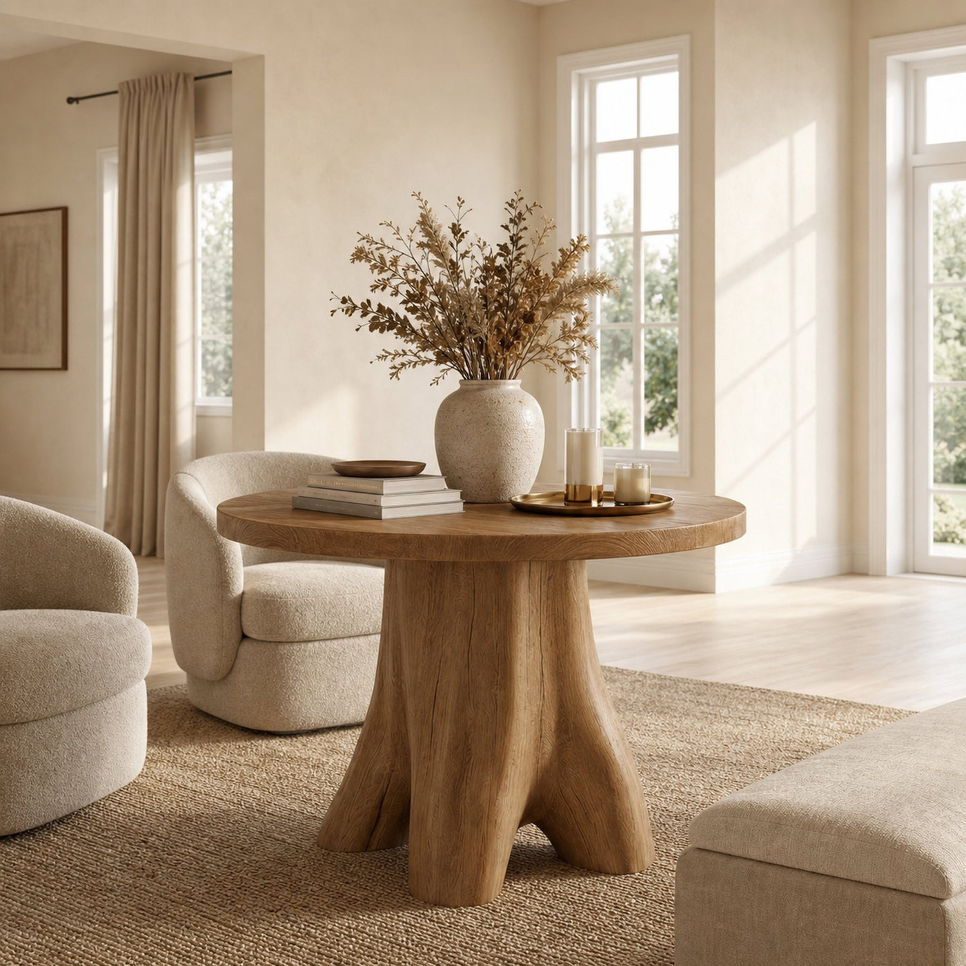 Modern Sculptural Foyer Table For Entryway Or Living Room - product view 6