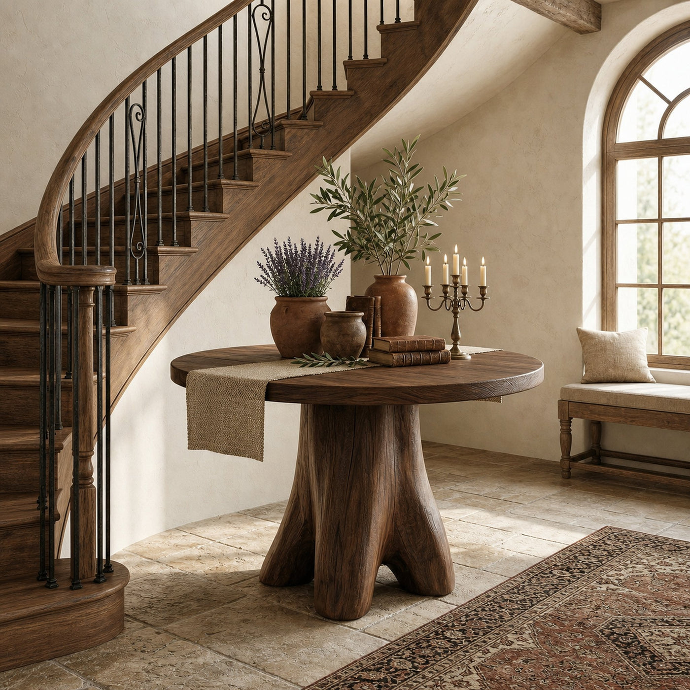 Modern Sculptural Foyer Table For Entryway Or Living Room - product view 7