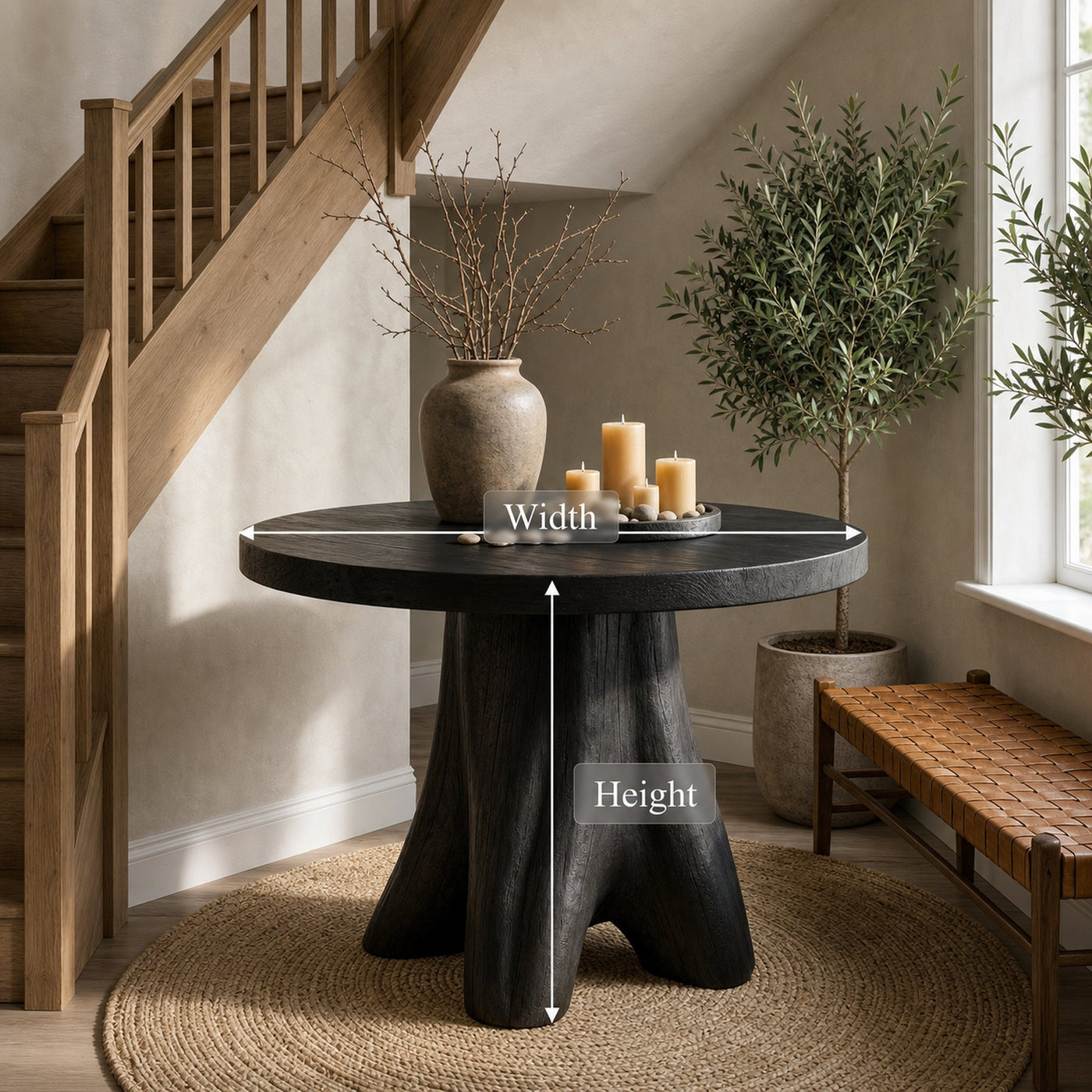 Modern Sculptural Foyer Table For Entryway Or Living Room - product view 8
