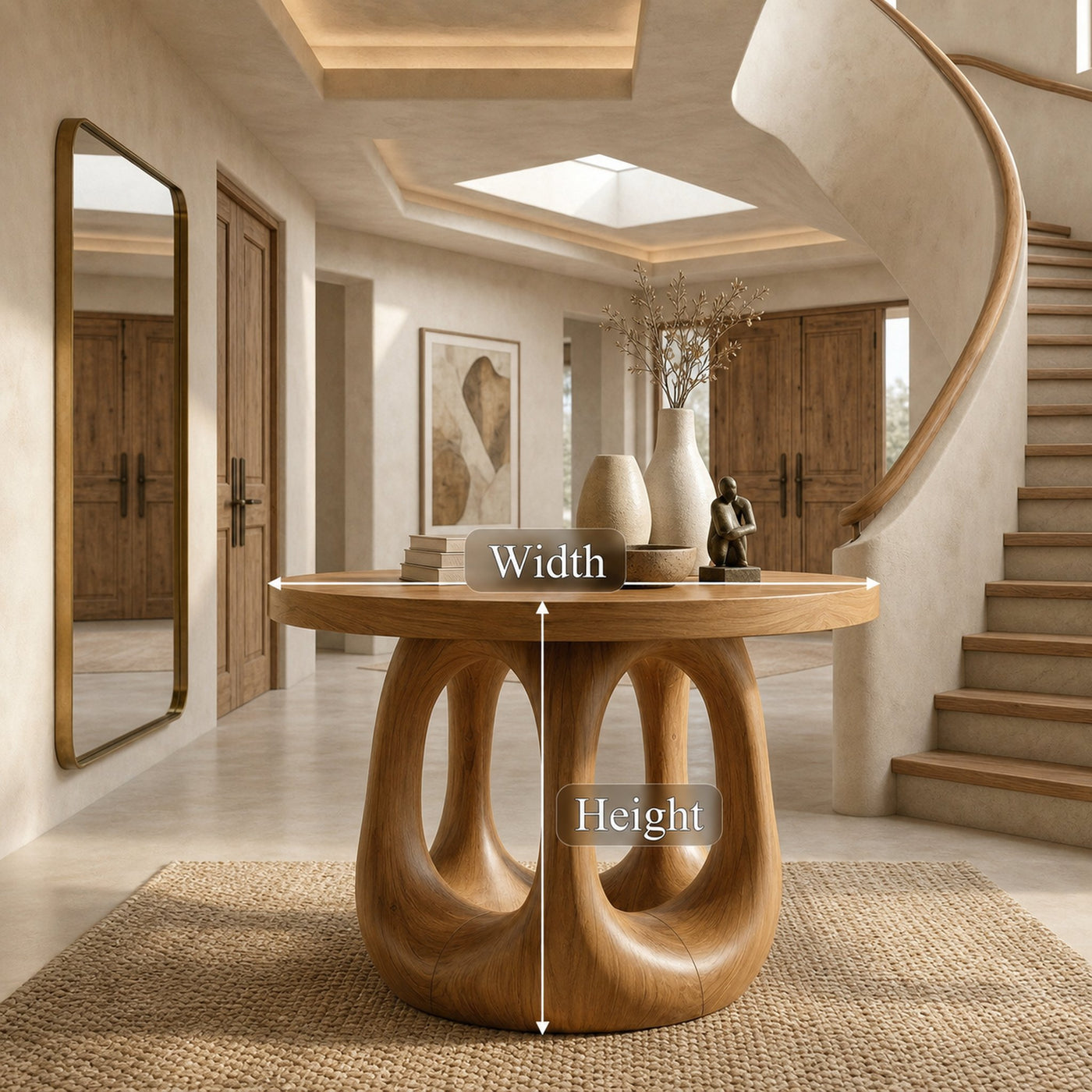 Modern Sculptural Foyer Table For Entryway Or Living Room - product view 8
