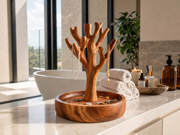 Modern Sculptural Jewelry Holder For Bathroom Or Bedroom