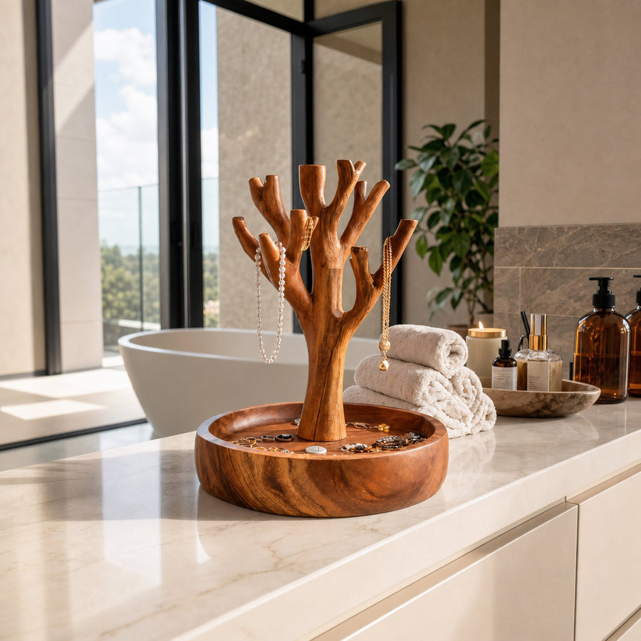 Modern Sculptural Jewelry Holder For Bathroom Or Bedroom