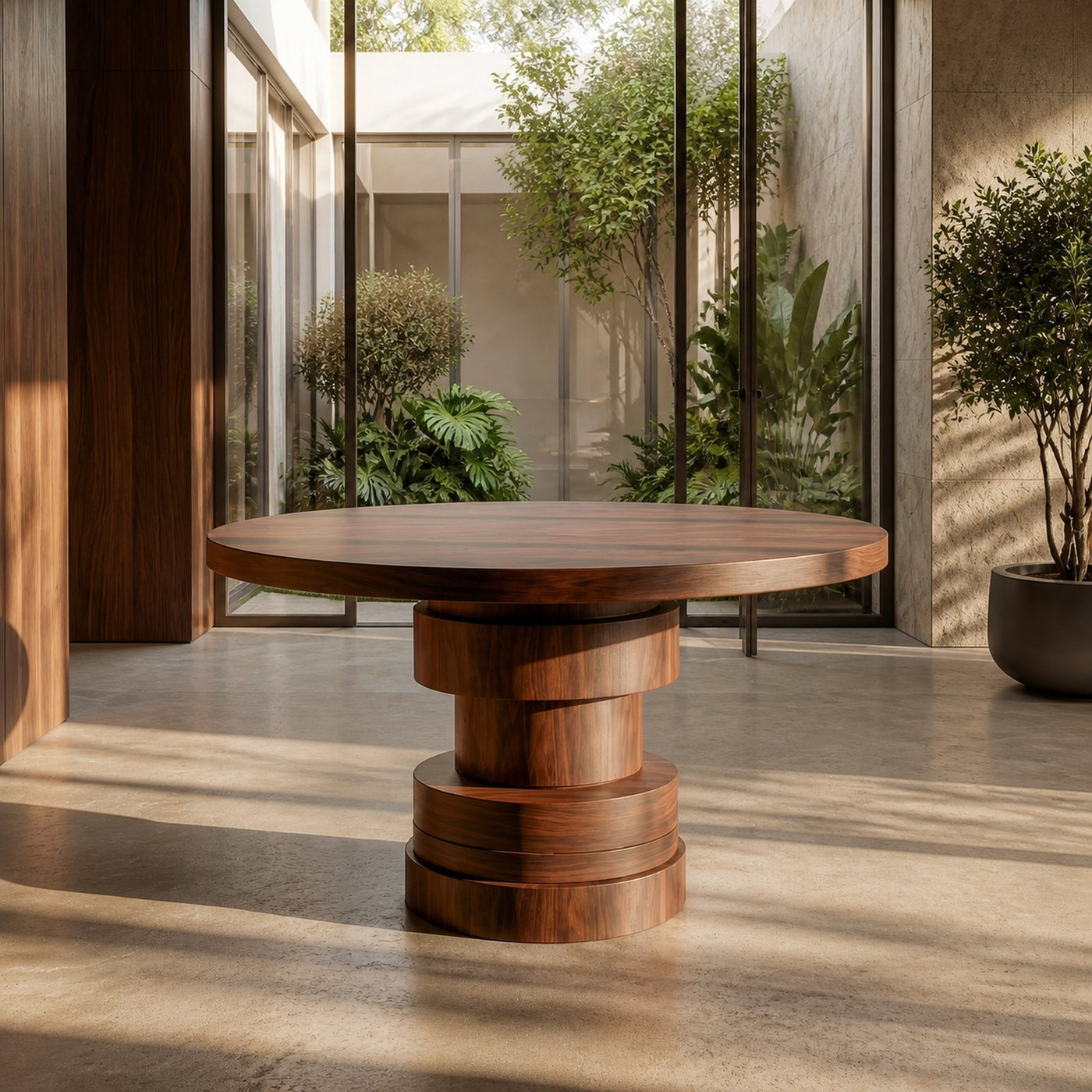 Modern Sculptural Round Foyer Table For Entryway And Living Room - product view 7
