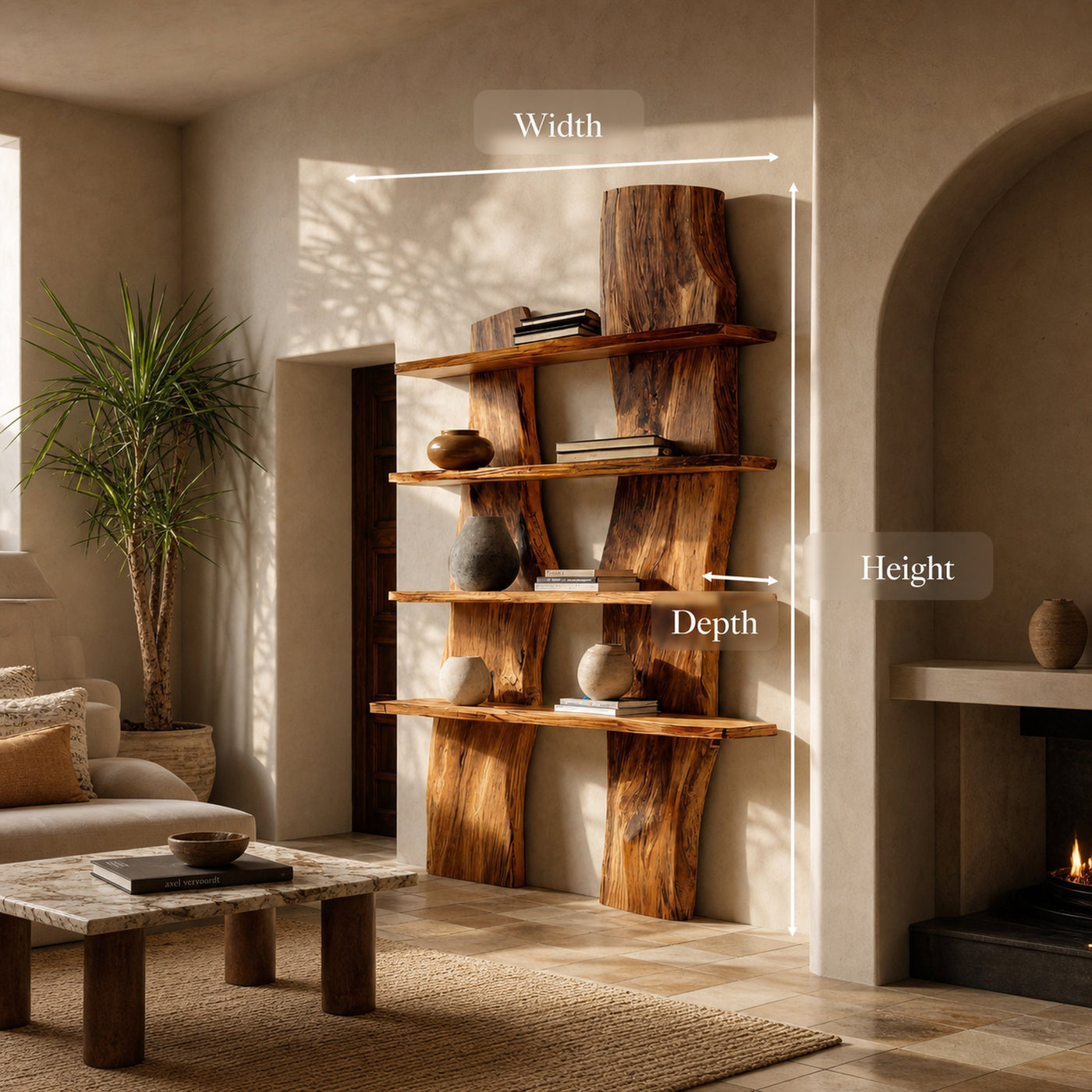Modern Sculptural Shelf Curved For Living Room Decoration - product view 6