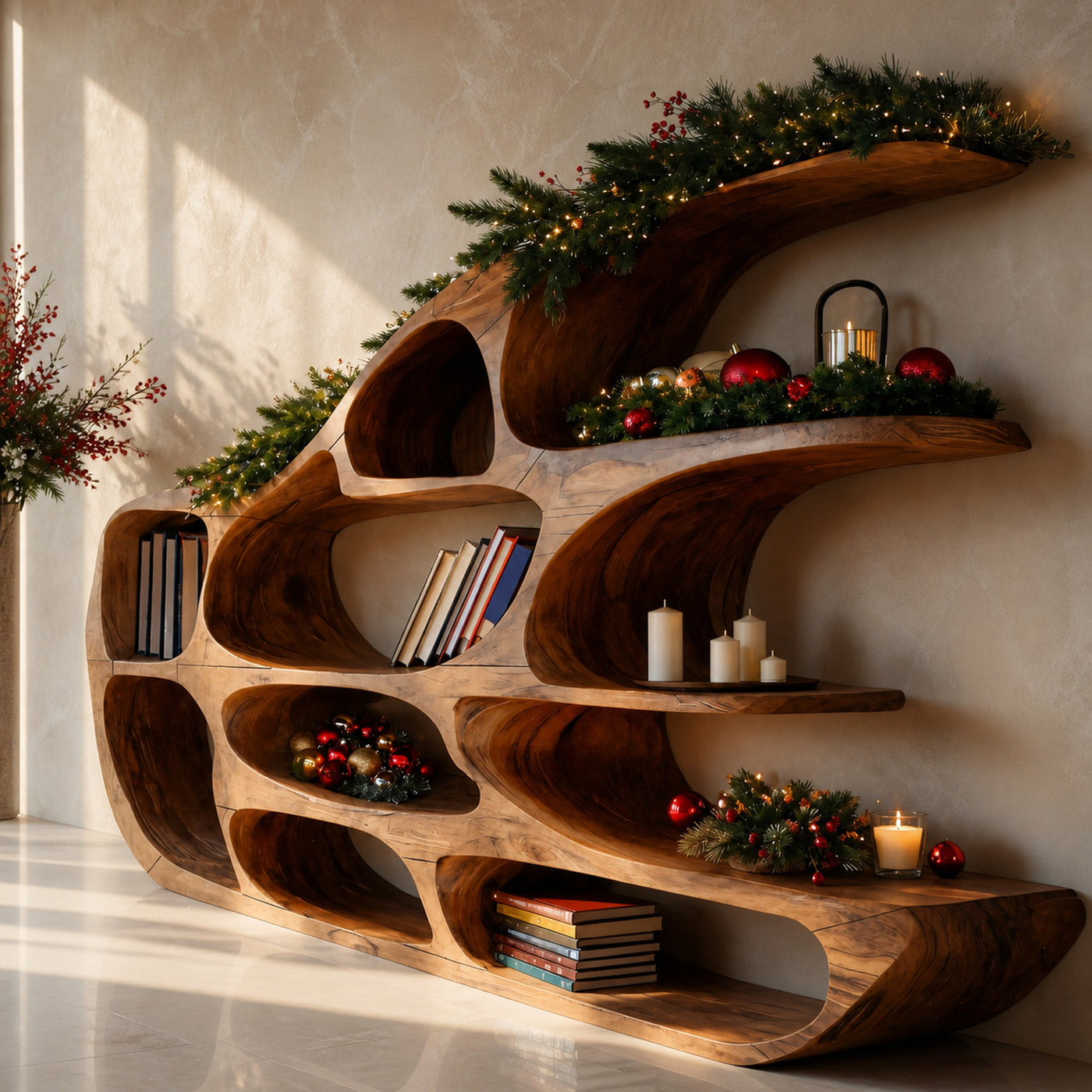 Modern Sculptural Shelf For Holiday Decoration - product view 6
