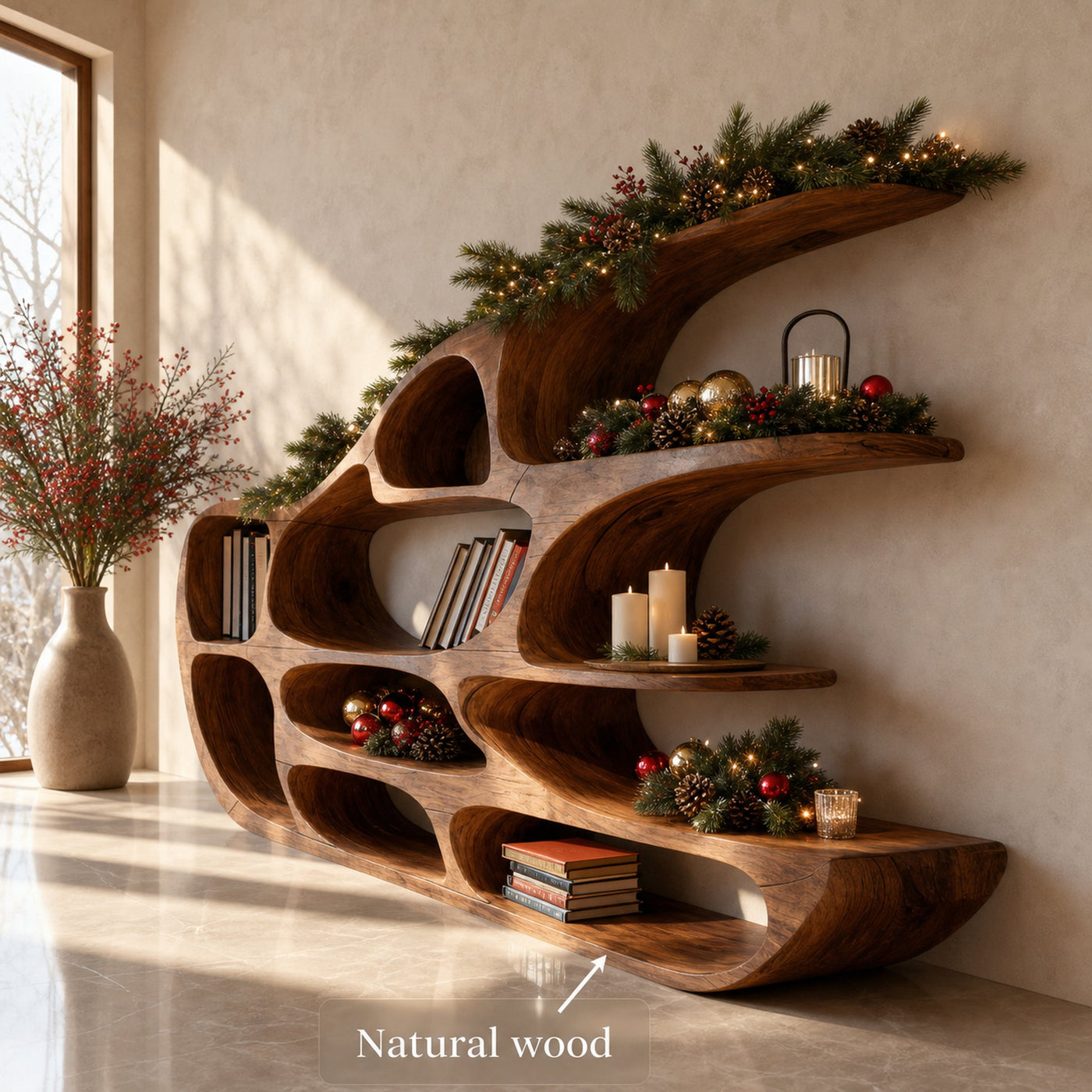 Modern Sculptural Shelf For Holiday Decoration - product view 7