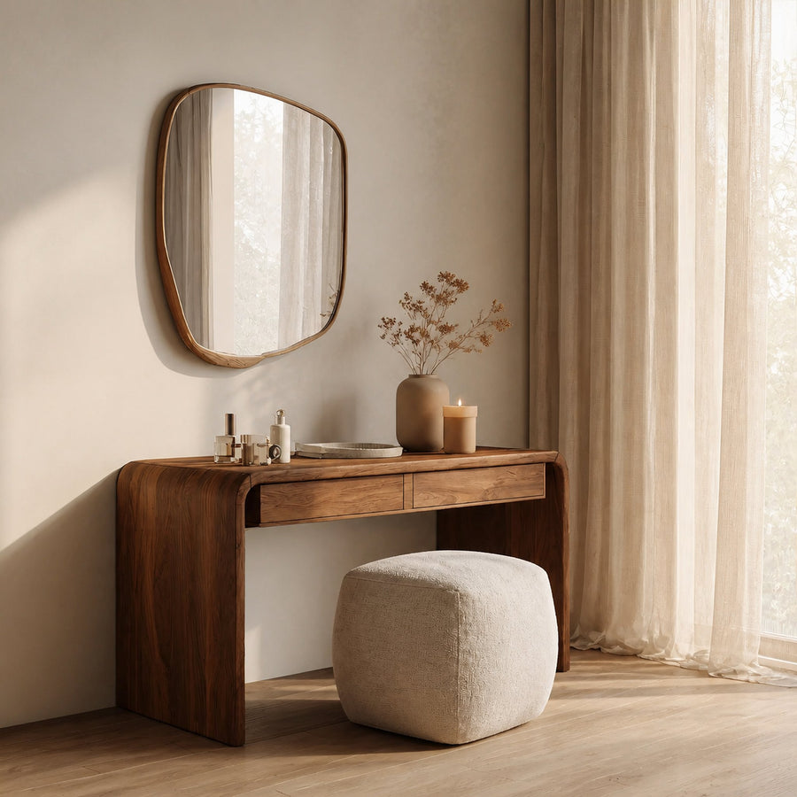 Modern Sculptural Vanity Table For Bedroom Interior