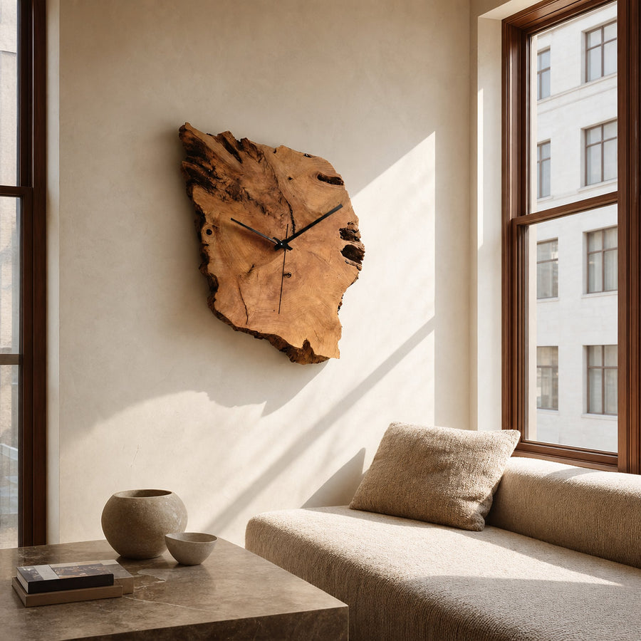 Modern Sculptural Wall Clock For Living Room