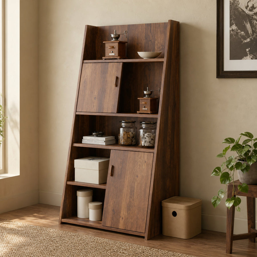 Modern Slanted Cabinet With Sliding Doors For Kitchen Entryway And Living Room