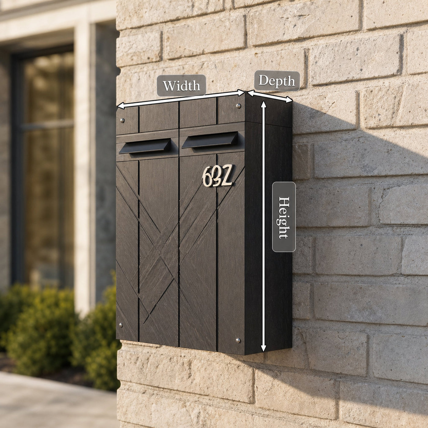 Modern Solid Wood Sculpture Mailbox For Outdoor Rustic Patio Design - product view 8
