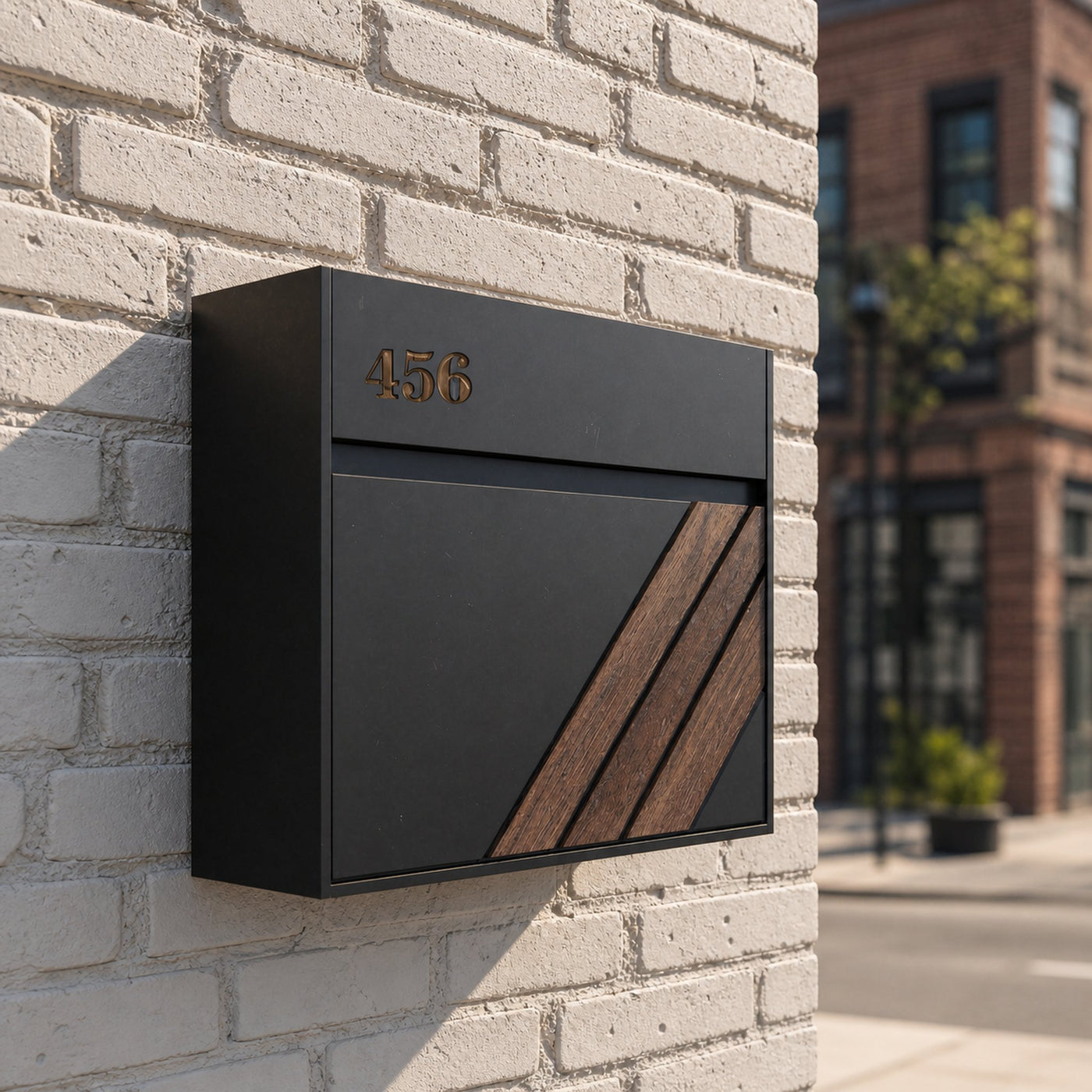 Modern Solid Wood Sculpture Mailbox For Patio Furniture Decoration