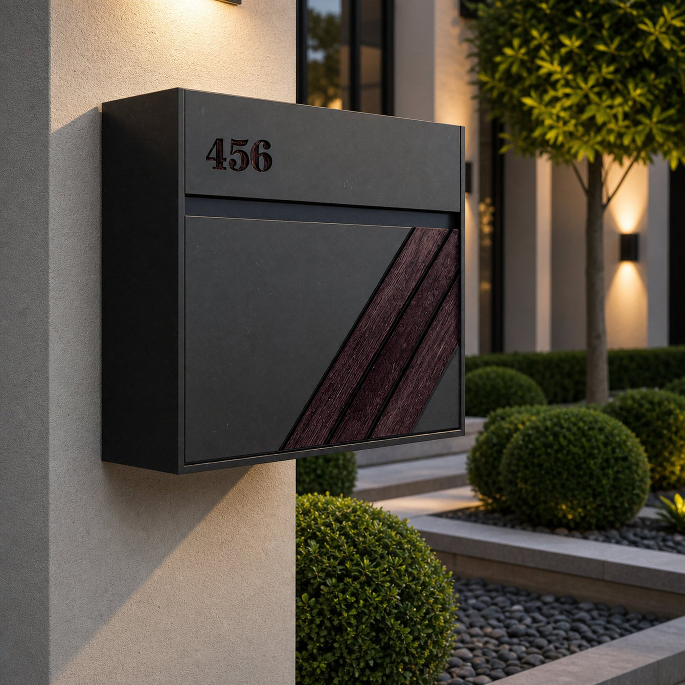 Modern Solid Wood Sculpture Mailbox For Patio Furniture Decoration - product view 7