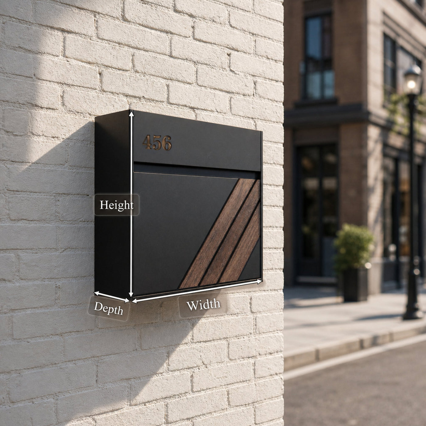Modern Solid Wood Sculpture Mailbox For Patio Furniture Decoration - product view 8