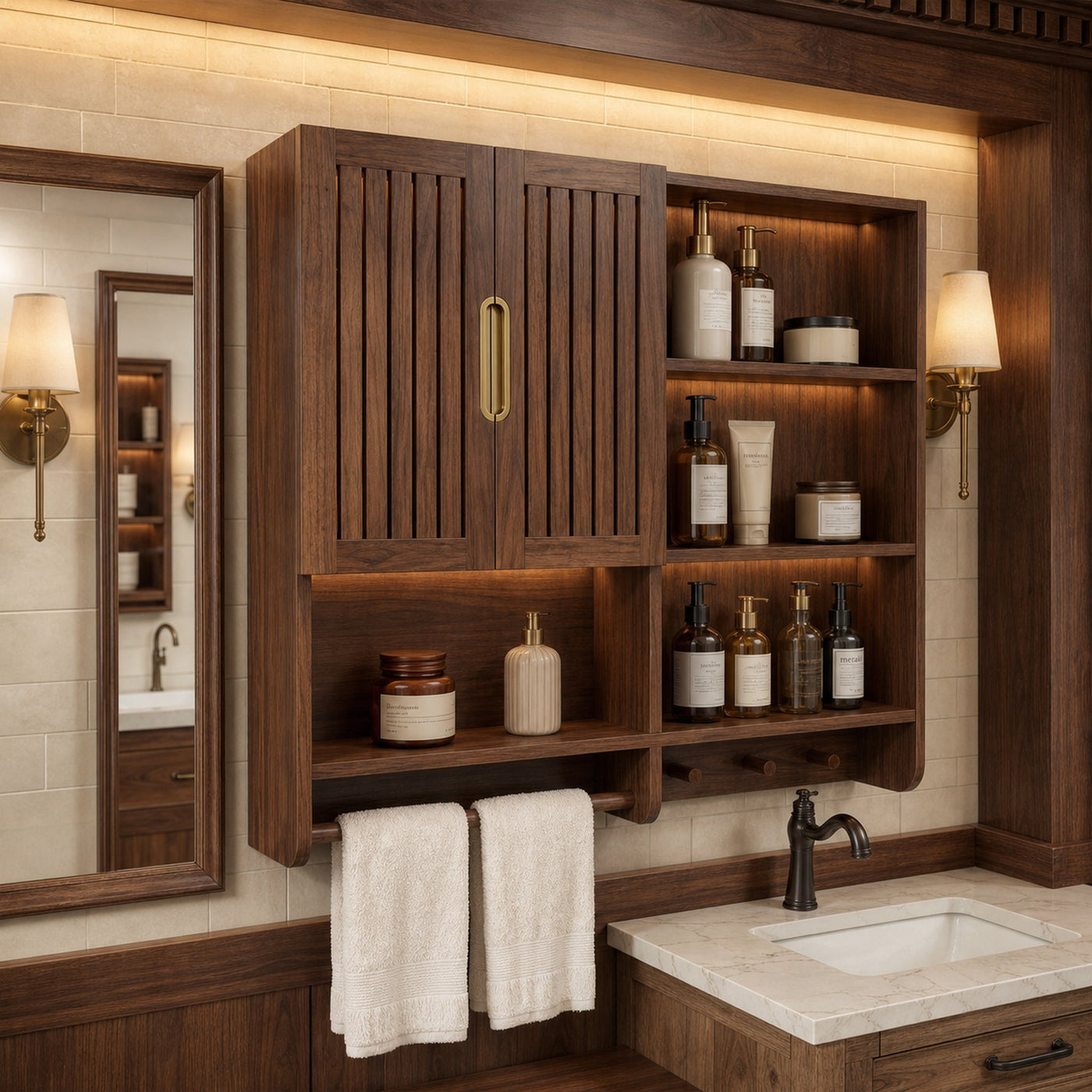 Modern Spa Bathroom Storage Cabinet For Bathroom And Vanity Wall - product view 6