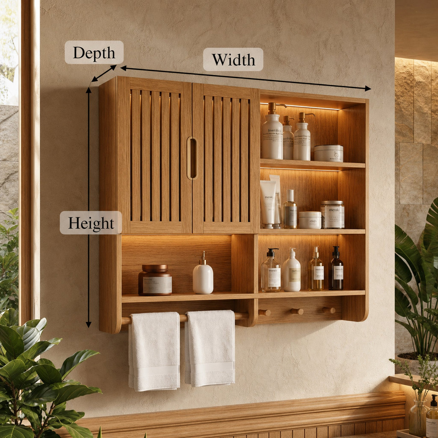 Modern Spa Bathroom Storage Cabinet For Bathroom And Vanity Wall - product view 7