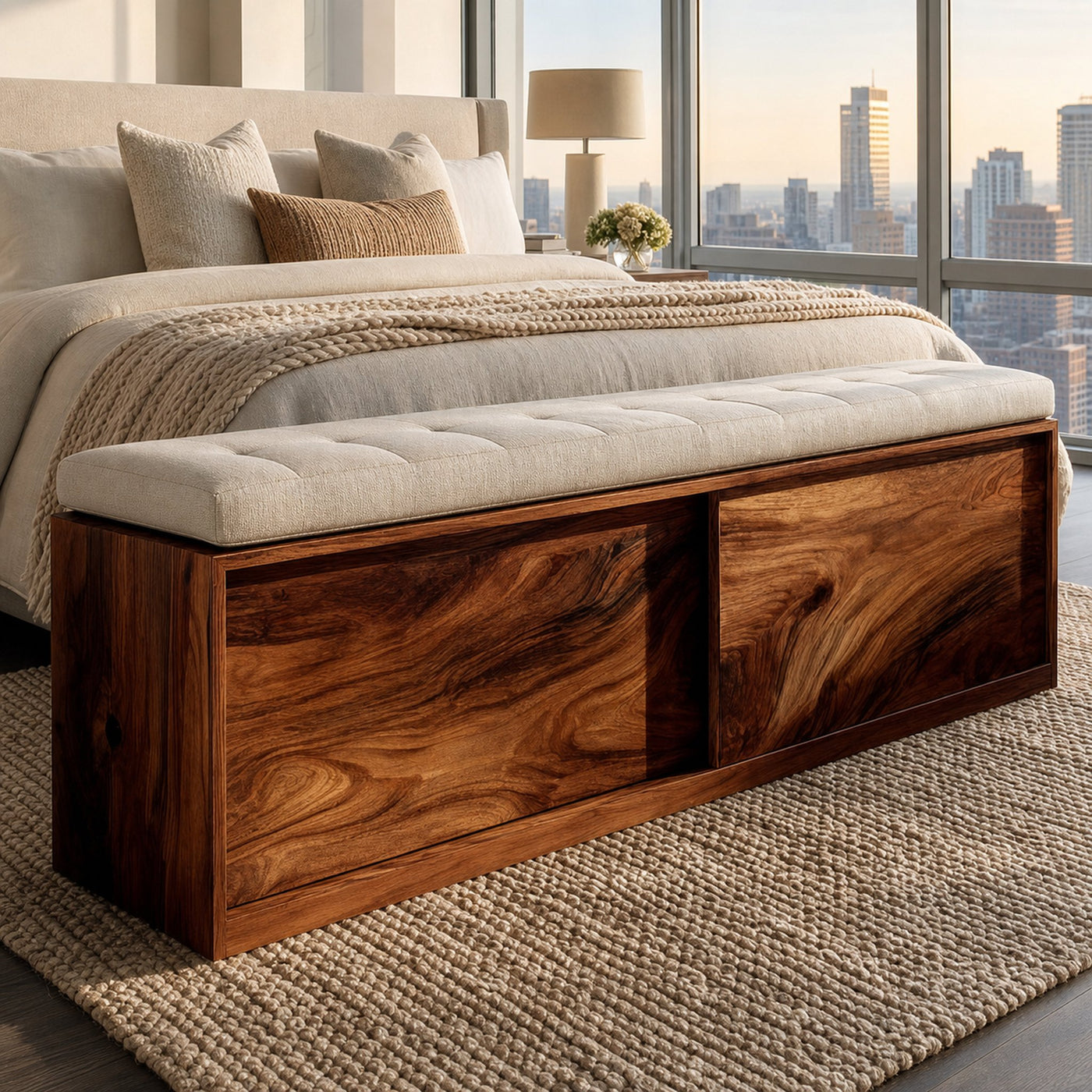 Modern Storage Bench With Minimalist Design For Home Interiors - product view 6