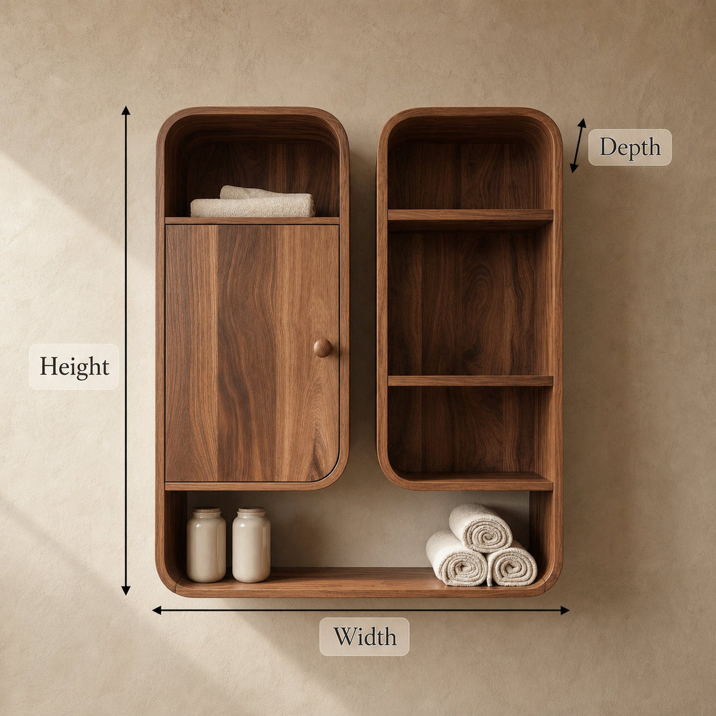 Modern Unique Bathroom Cabinet Wood For Bathroom Space - product view 8