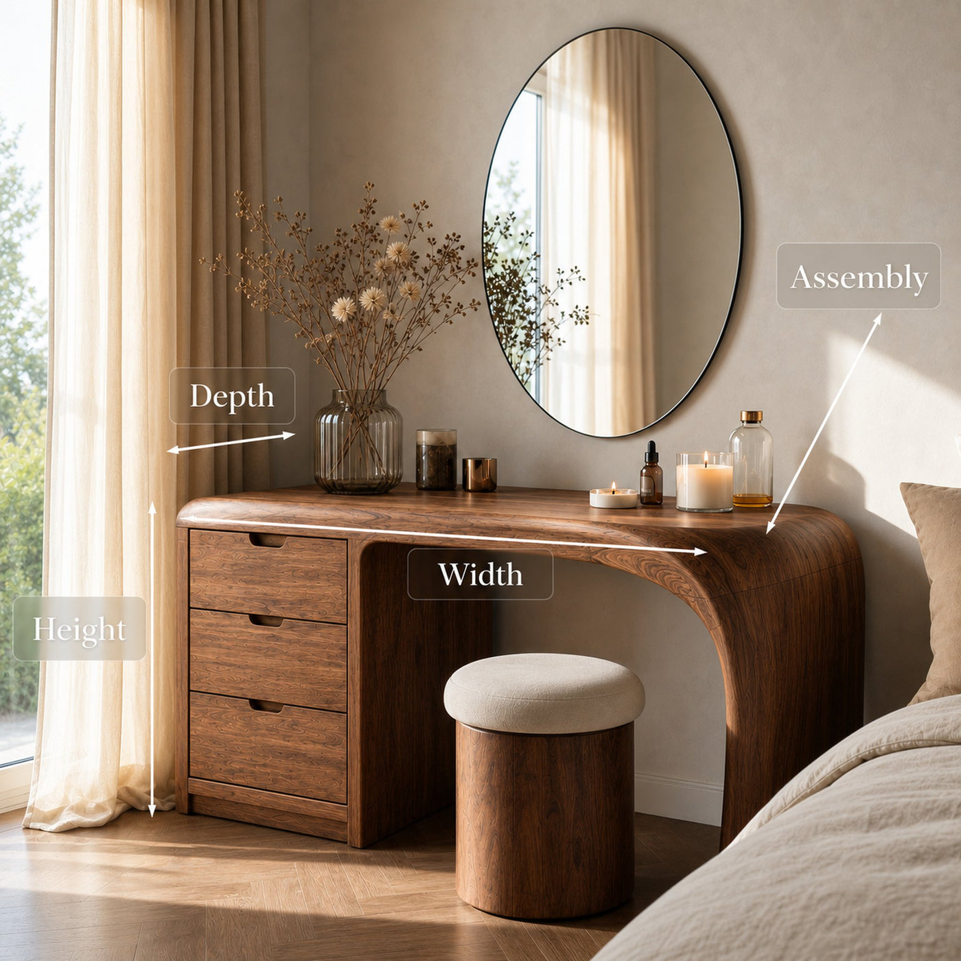 Modern Vanity Table For Bedroom Makeup - product view 8