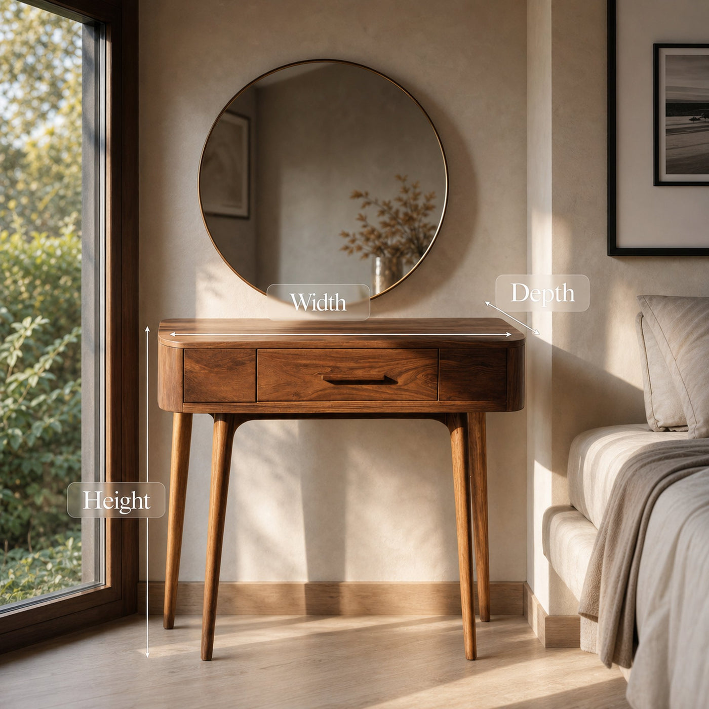 Modern Vanity Table With Storage Drawers For Bedroom - product view 6