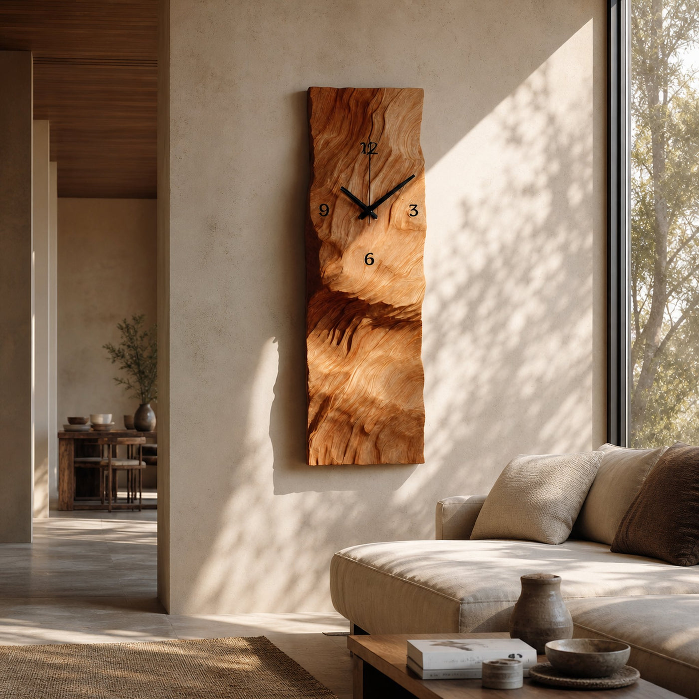 Modern Vertical Wall Clock For Living Room