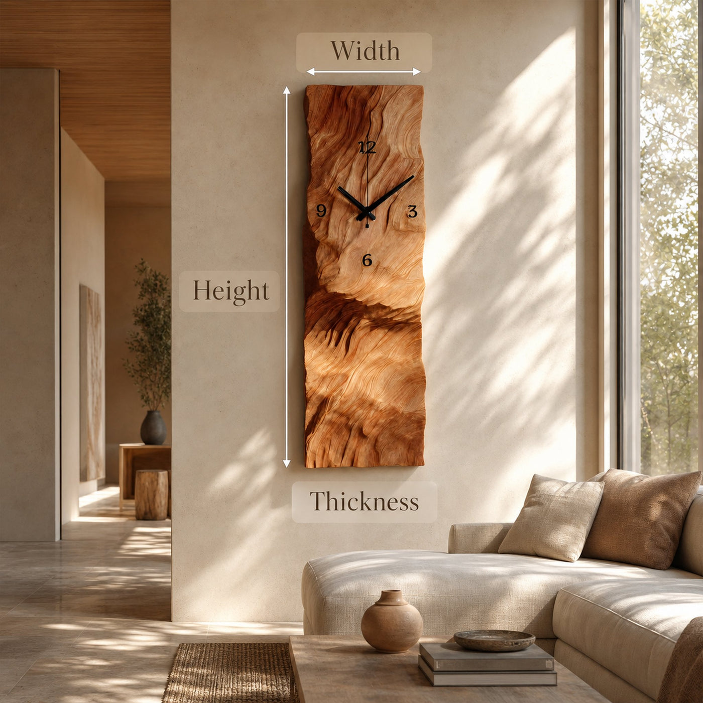 Modern Vertical Wall Clock For Living Room - product view 8