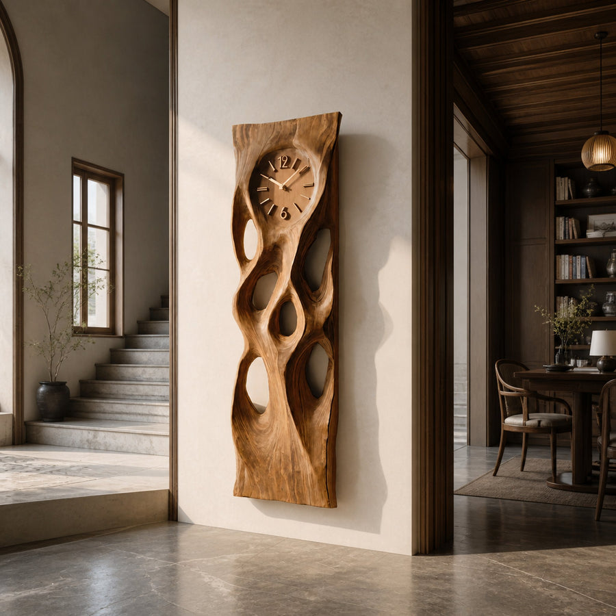 Modern Wall Clock Vertical Design For Living Room