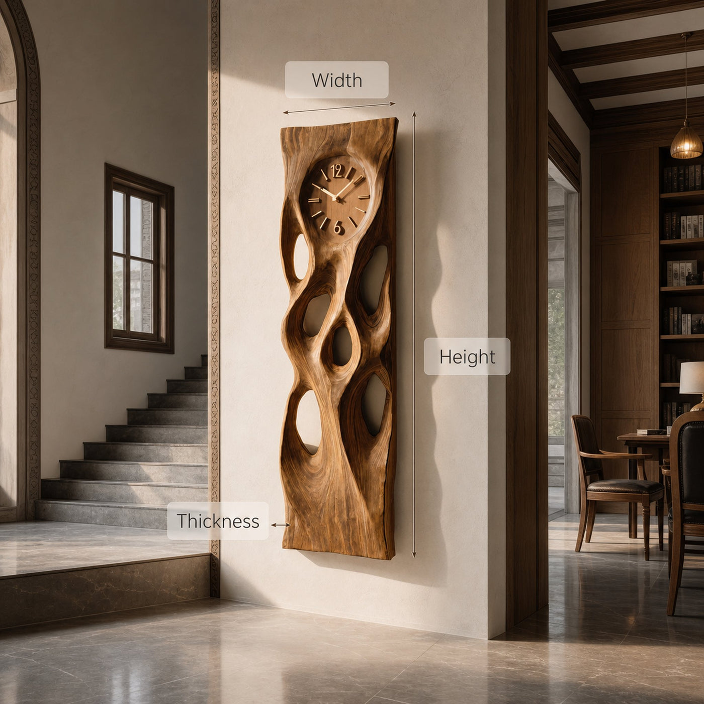 Modern Wall Clock Vertical Design For Living Room - product view 6
