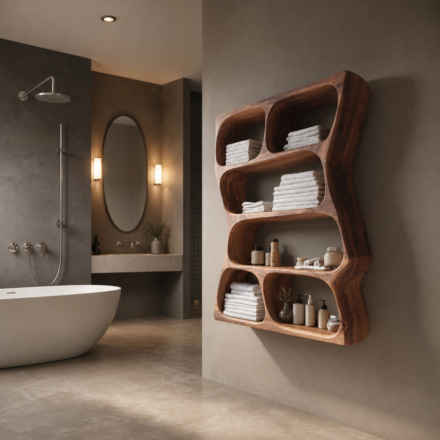 Modern Wall Mounted Bathroom Shelf For Bathroom Decor - product view 6