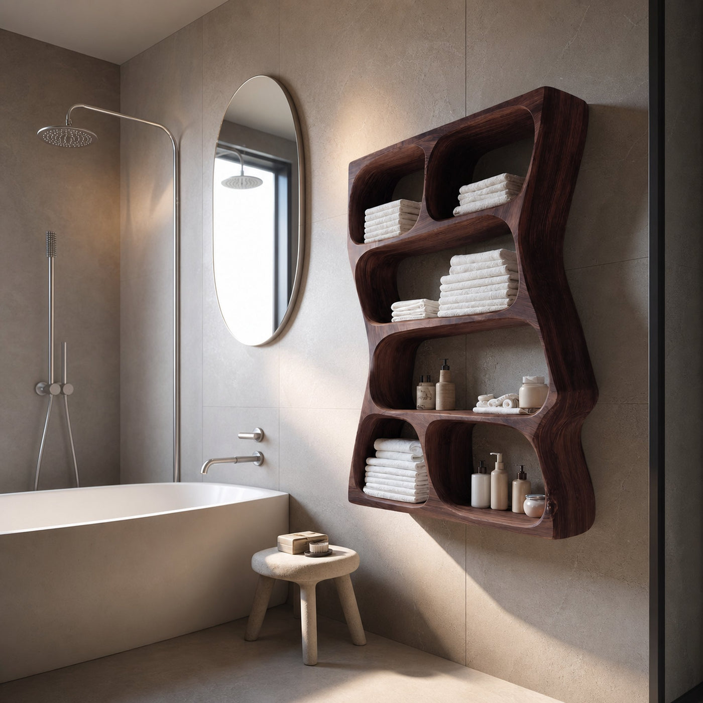 Modern Wall Mounted Bathroom Shelf For Bathroom Decor - product view 7