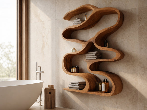 Modern Wall Mounted Shelf For Bathroom Decor