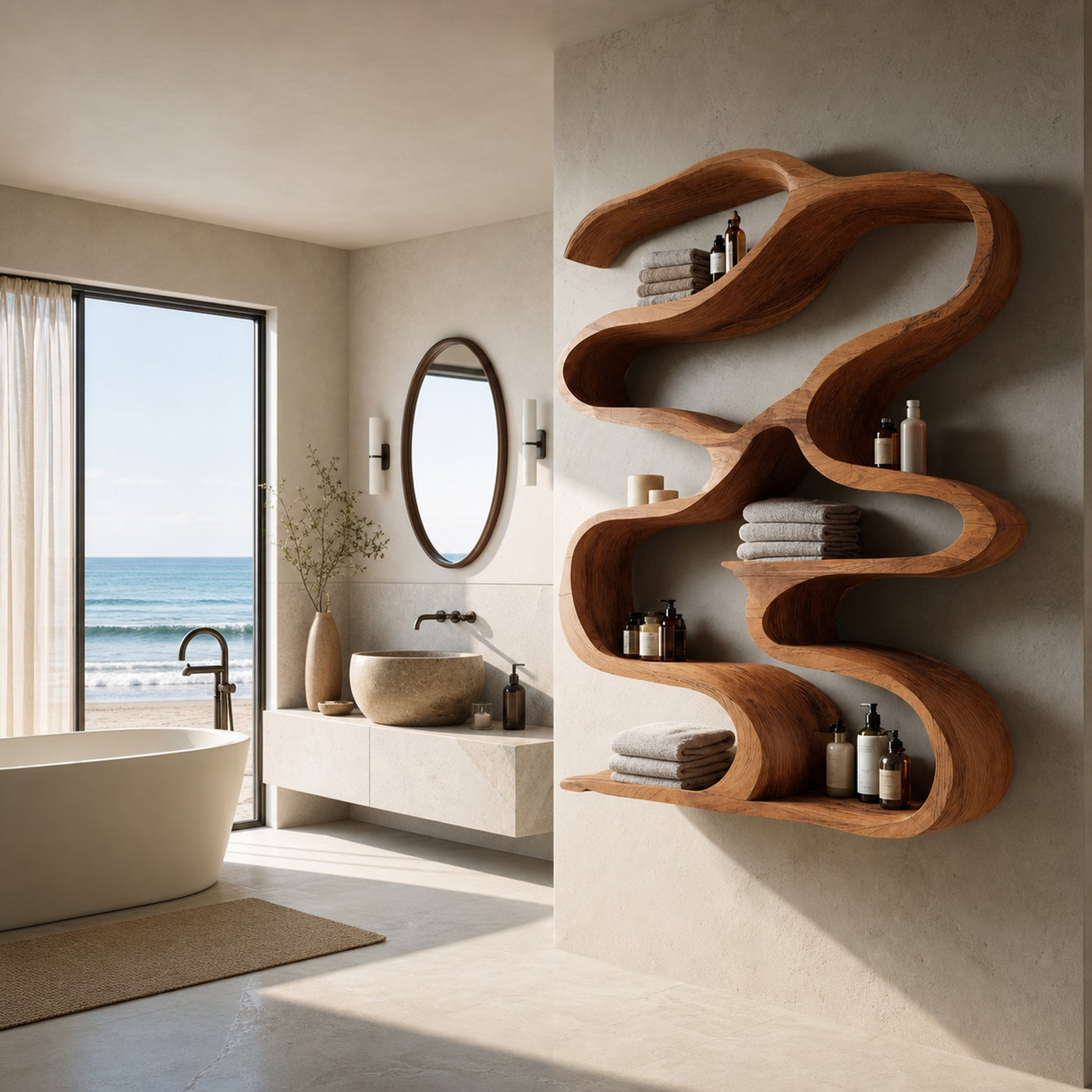 Modern Wall Mounted Shelf For Bathroom Decor - product view 6