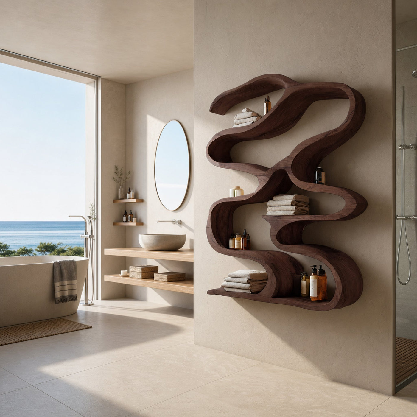 Modern Wall Mounted Shelf For Bathroom Decor - product view 7