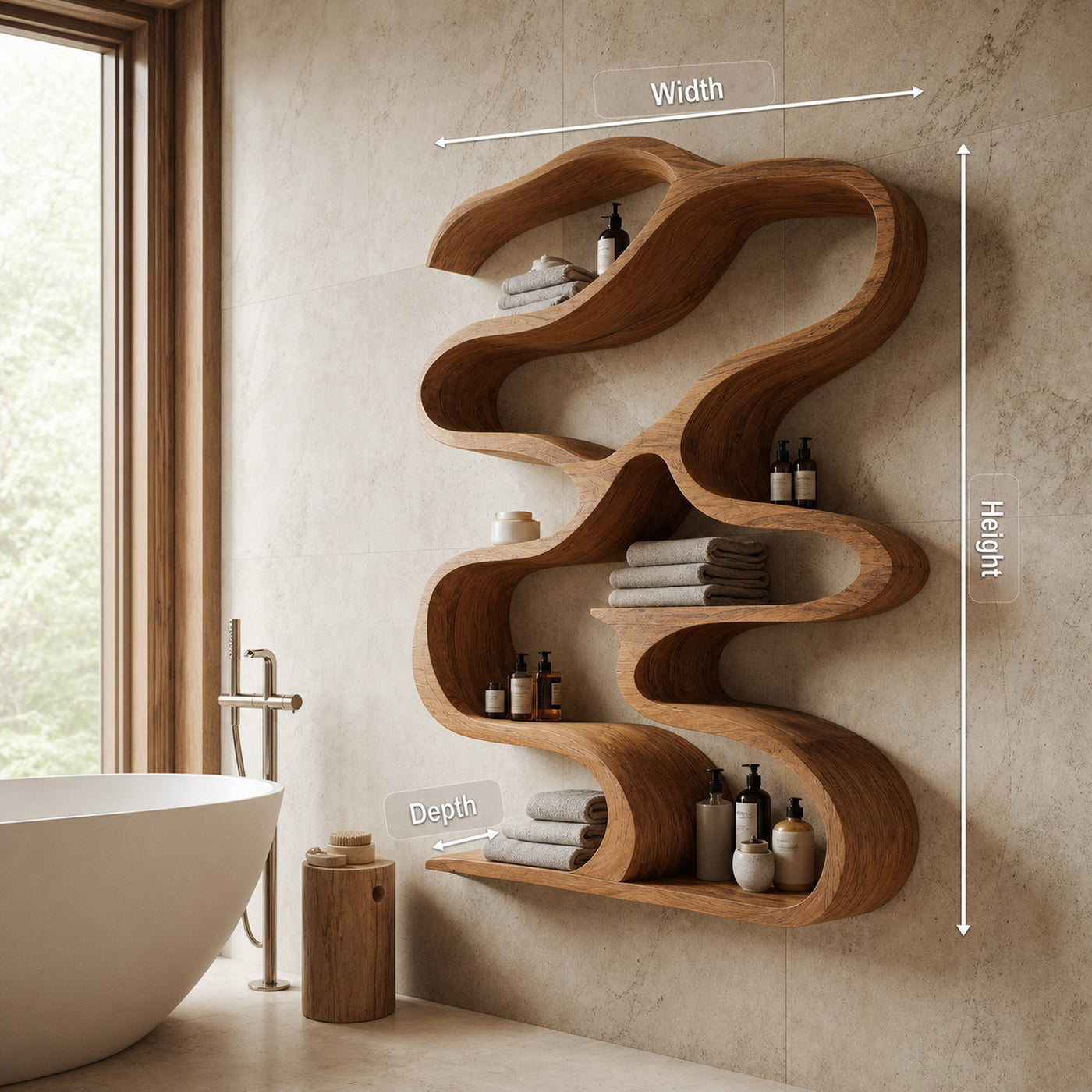 Modern Wall Mounted Shelf For Bathroom Decor - product view 8
