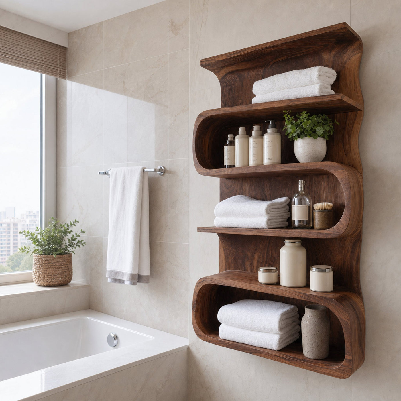 Modern Wall Shelf For Bathroom Interior