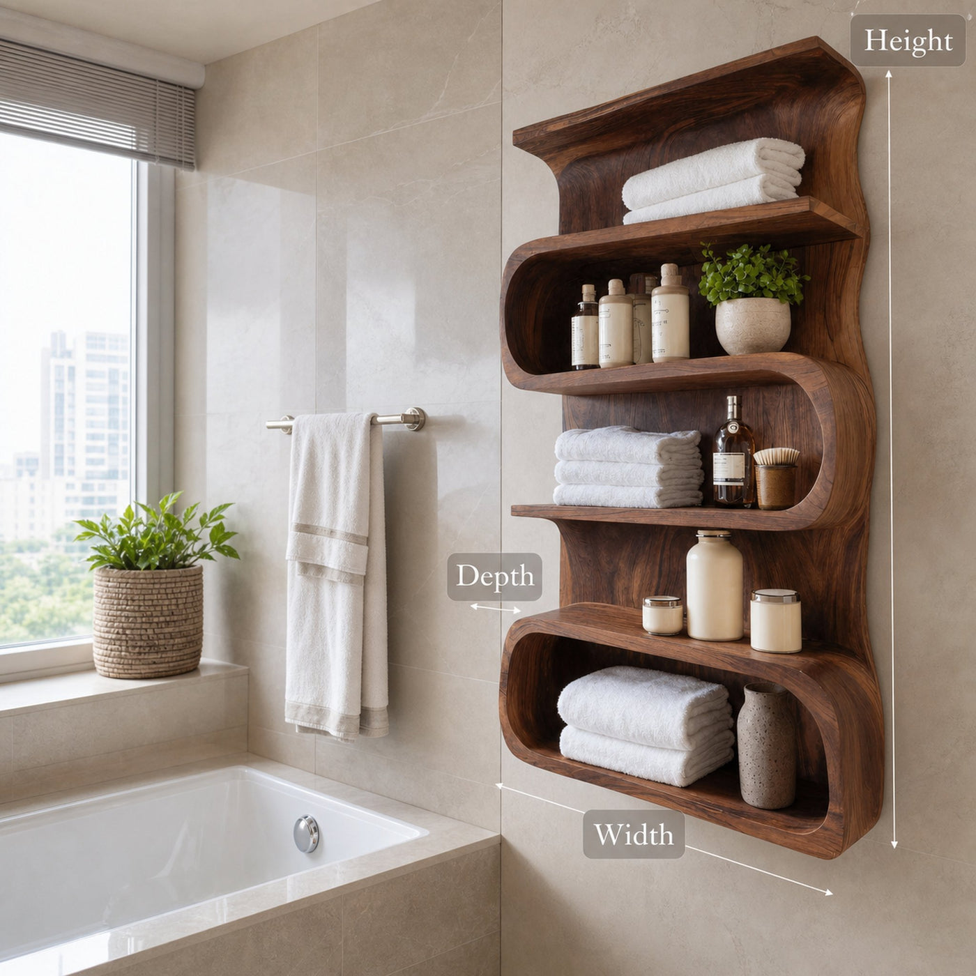 Modern Wall Shelf For Bathroom Interior - product view 6