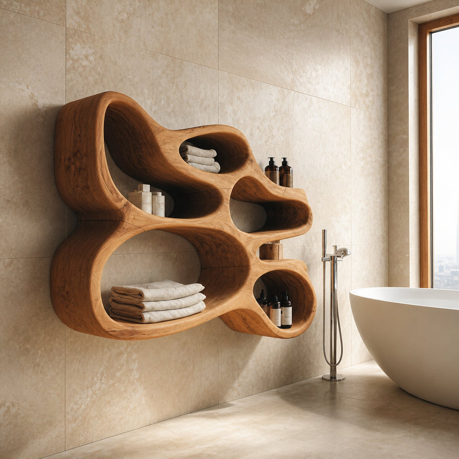Modern Wall Shelf For Bathroom Interior Design