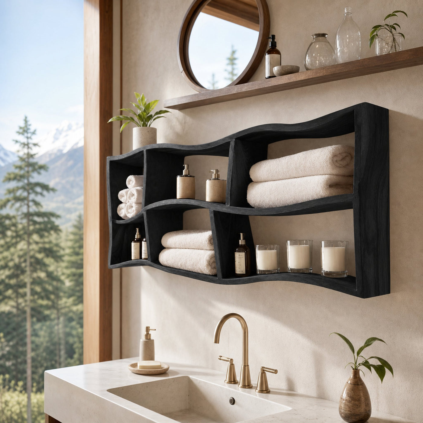 Modern Wall Shelf For Bathroom Wall Decor - product view 7