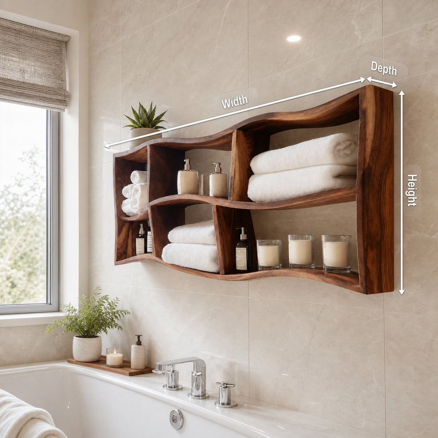 Modern Wall Shelf For Bathroom Wall Decor - product view 8