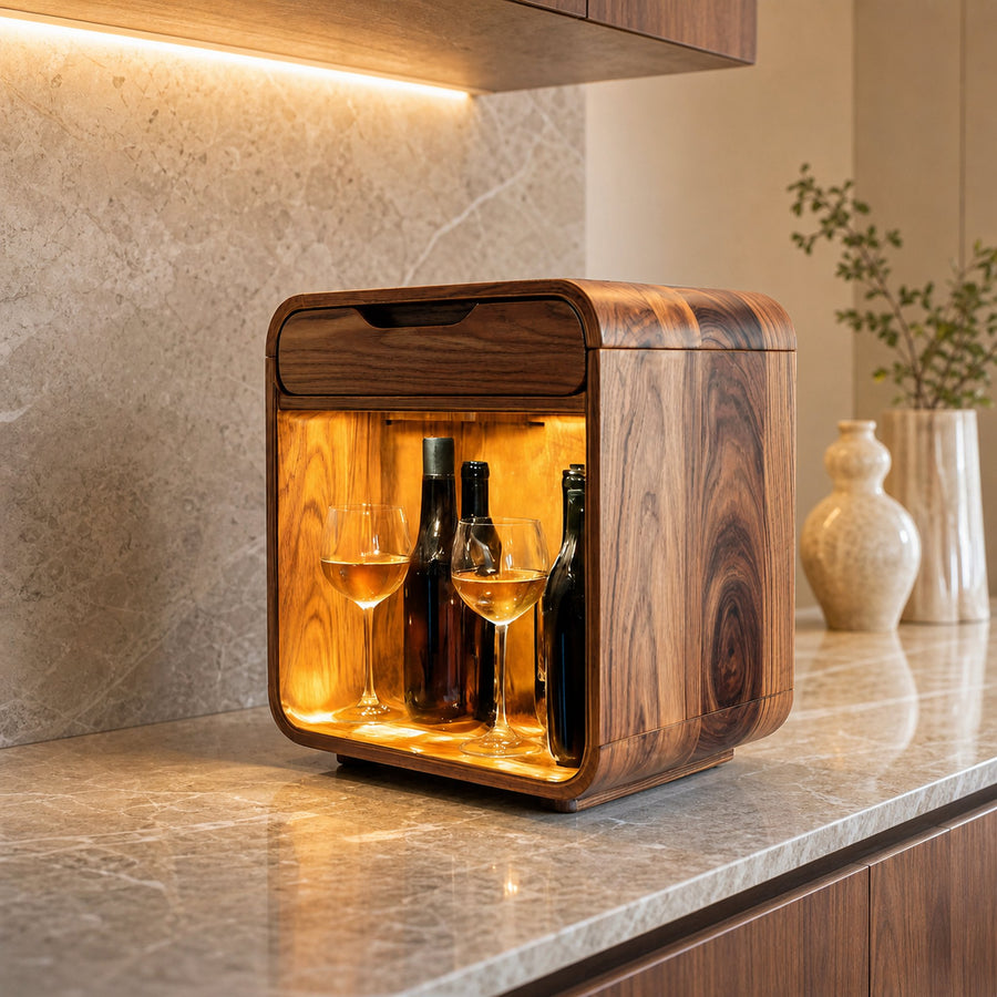 Modern Wine Cabinet With Drawer For Kitchen Or Dining Room