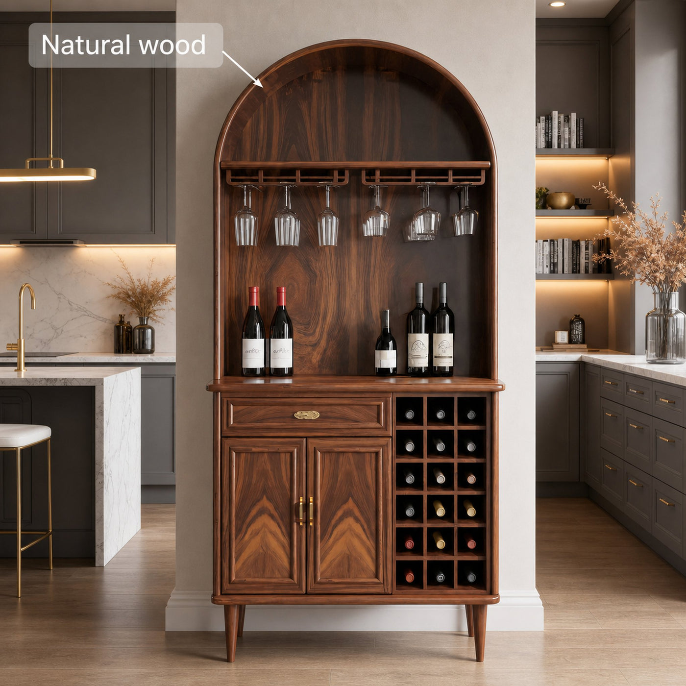 Modern Wine Cabinet With Storage For Dining Room - product view 6