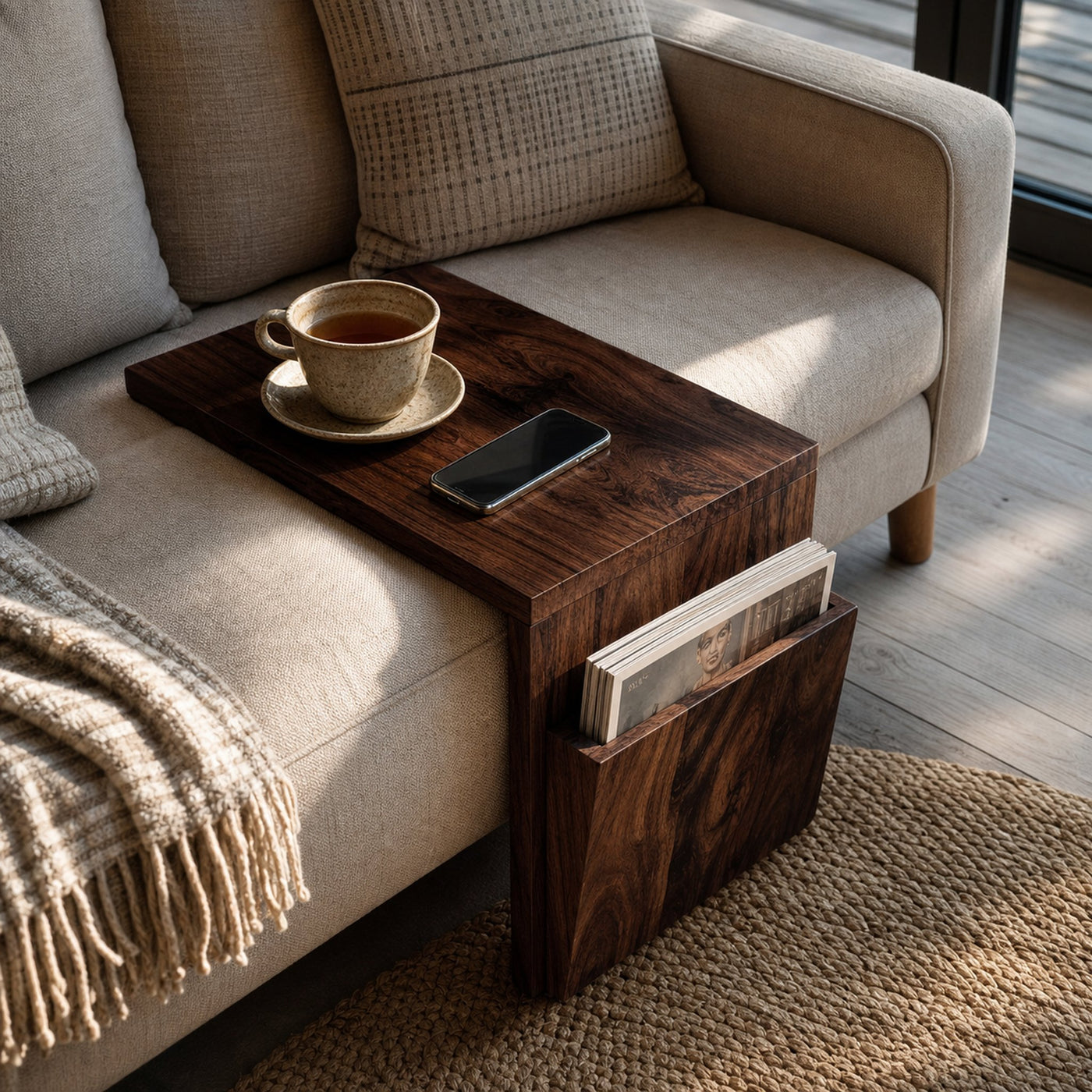 Modern Wooden Armrest For Cozy Living Room Style - product view 7