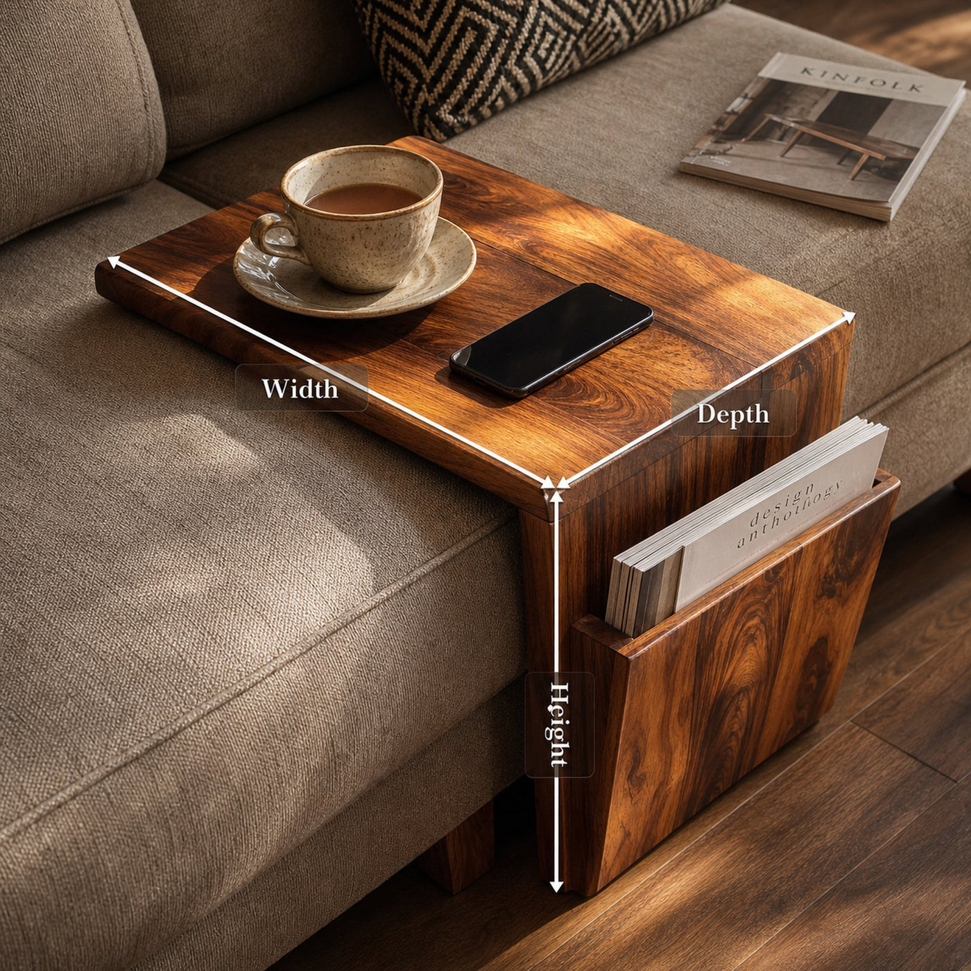 Modern Wooden Armrest For Cozy Living Room Style - product view 8