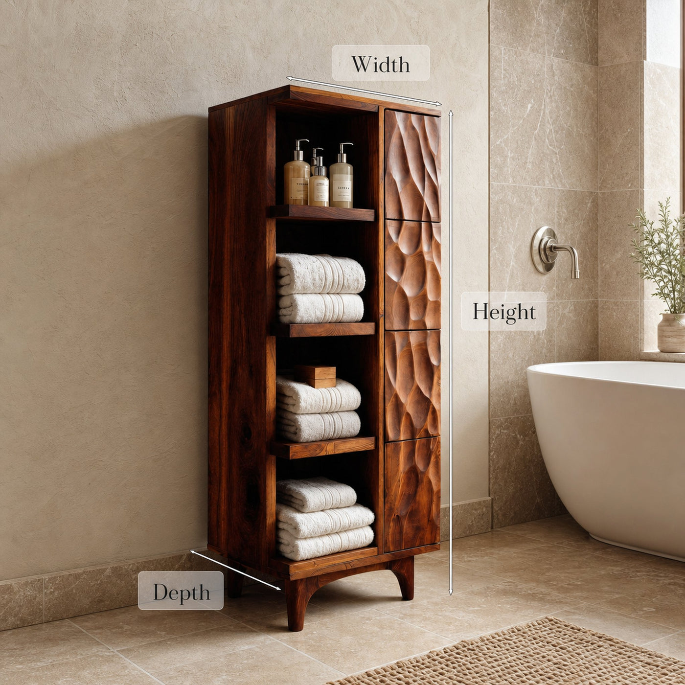 Modern Wooden Bathroom Cabinet For Spa Interior - product view 7