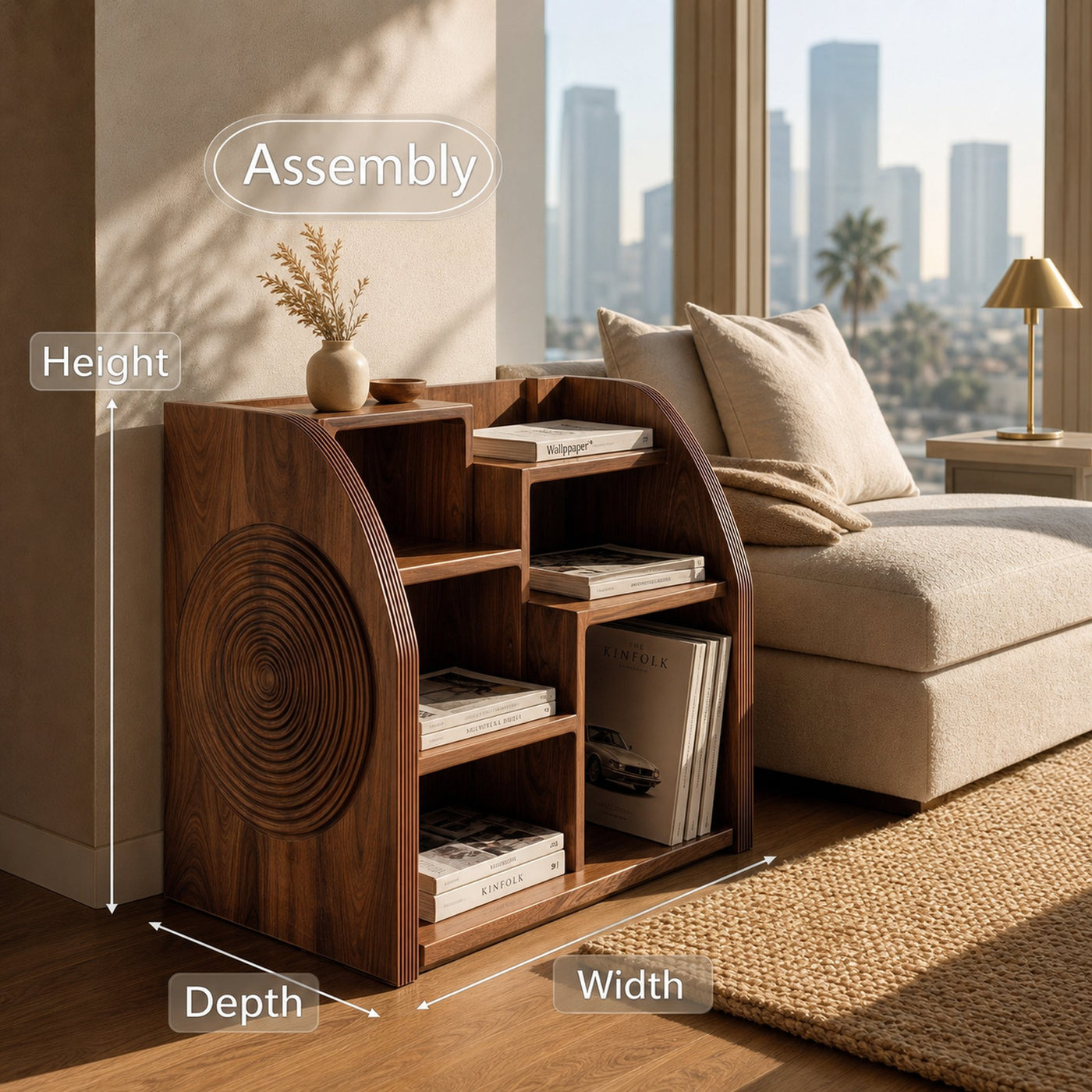 Modern Wooden Magazine Rack For Home Reading Corner - product view 8