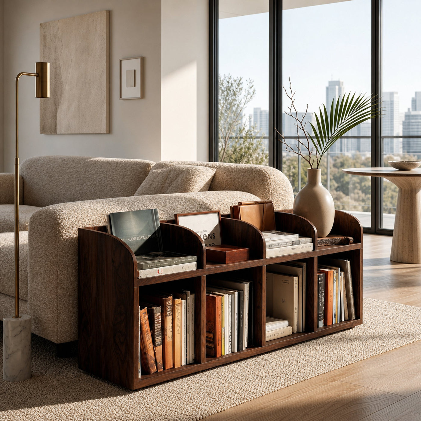 Modern Wooden Open Display Magazine Rack For Living Room - product view 7