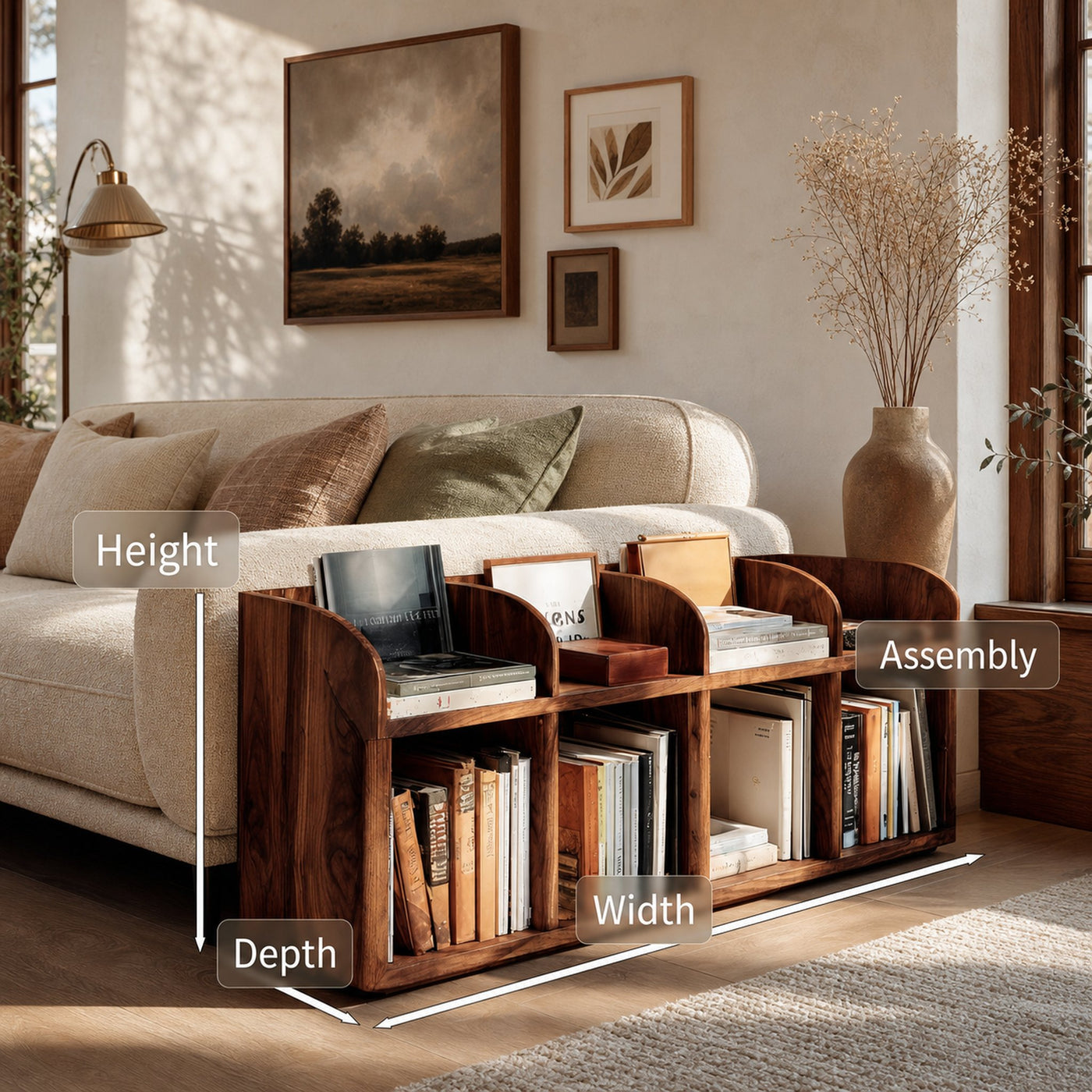Modern Wooden Open Display Magazine Rack For Living Room - product view 8
